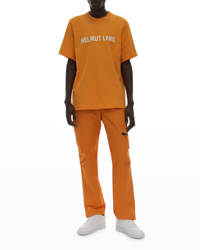 Helmut Lang Men's Logo T-shirt In Apricot