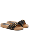 Isabel Marant Jaso Embellished Leather Sandals In Black