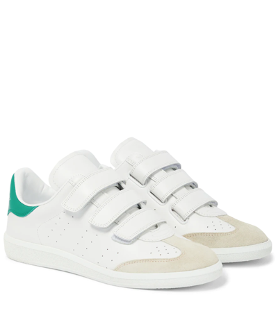 Isabel Marant 20mm Beth Leather & Suede Sneakers In Green