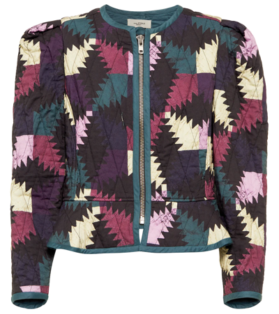 Isabel Marant Étoile Hafileal Padded Cotton Patchwork Jacket In Multi