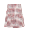Ferragamo Textured A-line Skirt In Nail P.red/offwhite