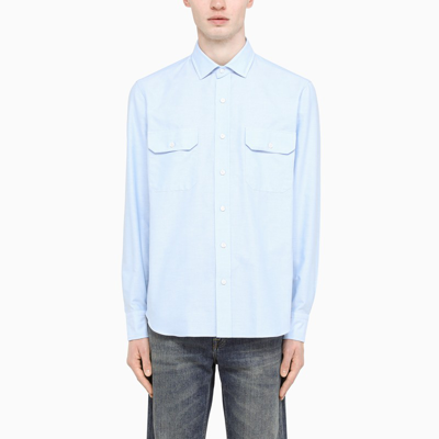 Salvatore Piccolo Light Blue Cotton Shirt