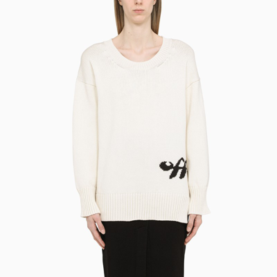 Off-white Off White Logo-intarsia Jumper