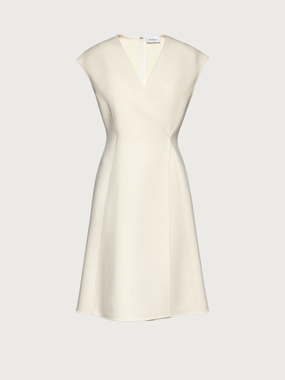 Ferragamo Wrap Dress In White