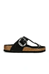 Birkenstock Gizeh Big Buckle Slide Sandal In Black