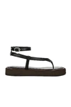 By Far Cece Textured-leather Sandals In Black