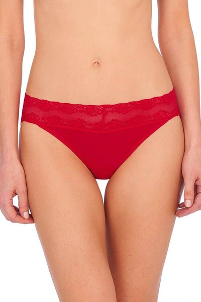 Natori Intimates Bliss Perfection Soft & Stretchy V-kini Panty Underwear In Chili