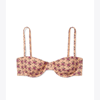 Tory Burch Printed Underwire Bikini Top In Curly Ditsy