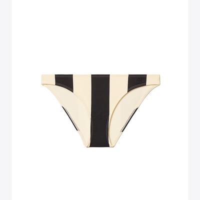 Tory Burch Printed Bikini Bottom In Wide Summer Stripe