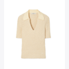 TORY BURCH RIBBED KNIT POLO