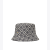 Tory Burch Short-brim T Monogram Bucket Hat In Navy Blue