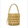 Tory Burch Mcgraw Small Woven Leather Bucket Bag In Beeswax