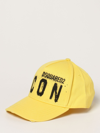 Dsquared2 Icon Spray Cotton Gabardine Cap In 黄色