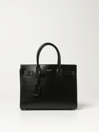 Saint Laurent Classic Sac De Jour Baby Leather Bag In Black