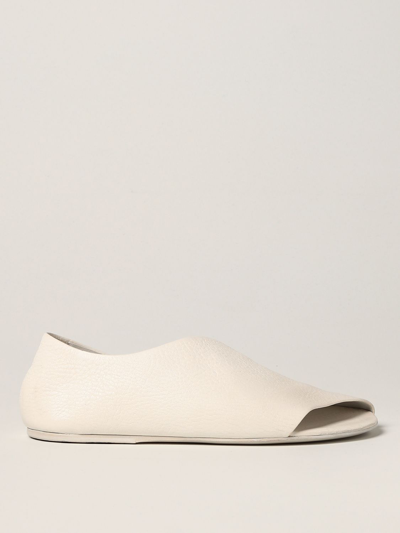 Marsèll Arsella Sandals In Dry Milled Leather In White