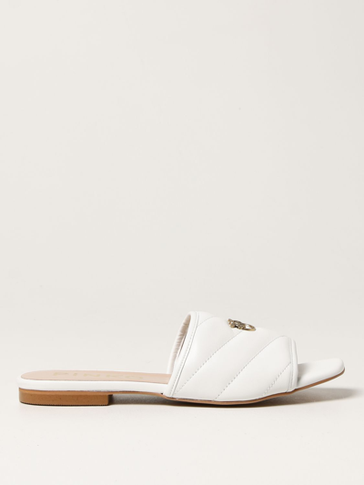 Pinko Quilted Nappa Leather Molly Mules In White