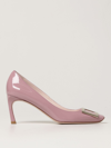 Roger Vivier Belle Vivier Trompette Patent Leather Pumps In Pink