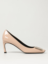 Roger Vivier Belle Vivier Trompette Patent-leather Pumps In Nude