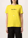 S Max Mara Tshirt In Cotton With Print In 黄色