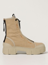 Vic Matie Ankle Boots In Canvas In 米色