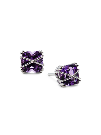 Effy Women's Sterling Silver & Amethyst Earrings