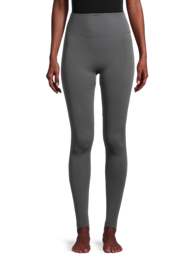Oppa Women's Moto Ribbed Leggings In Grey