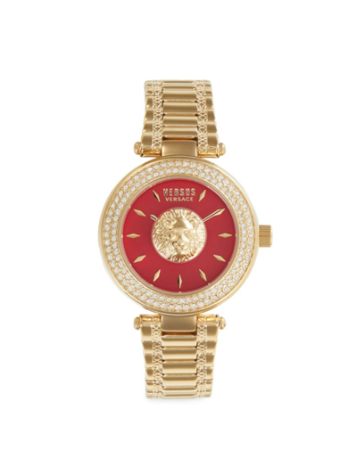 Versus Women's 36mm Stainless Steel & Crystal Bracelet Watch In Red