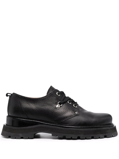 Ami Alexandre Mattiussi Leather Lace-up Shoes In Black