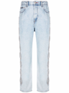 Philipp Plein Crystal Cable Jeans In Blue