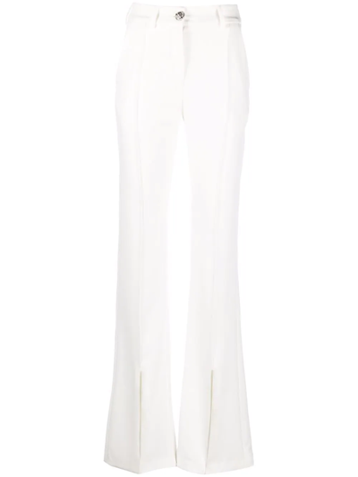 Philipp Plein Cady High-waist Trousers In White