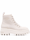 CALVIN KLEIN CANVAS LACE-UP BOOTIES