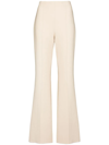 Ferragamo High-waist Flared Trousers In Neutrals