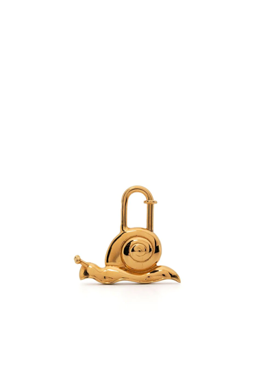 Pre-owned Hermes 1995  Snail Motif Cadena Charm In Gold