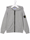 STONE ISLAND JUNIOR LOGO-PATCH SLEEVE HOODIE