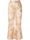 ZIMMERMANN POSTCARD LINEN FLARED TROUSERS