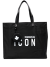 Dsquared2 Icon Logo-print Tote Bag In Black