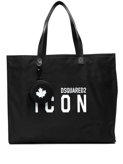 Dsquared2 Icon-print Tote Bag In Black