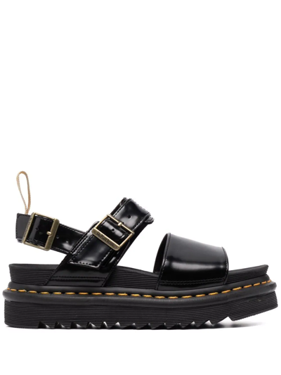 Dr. Martens' Vegan Voss Open-toe Sandals In Black