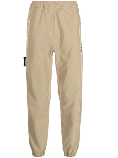 Aape By A Bathing Ape Logo-patch Track Pants In Braun
