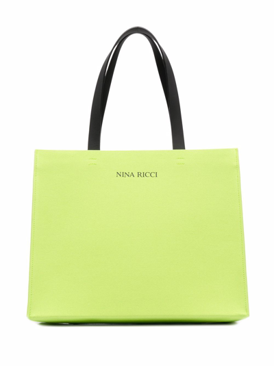 Nina Ricci Logo-print Tote Bag In Green