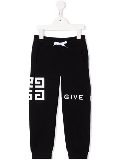 Givenchy Kids' Logo Tracksuit Bottoms In Black