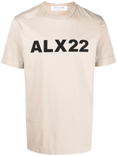 Alyx Mens Beige Cotton T-shirt In Multi-colored
