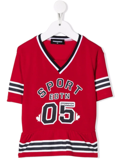 Dsquared2 Teen Sport Edtn 05 T-shirt In Red