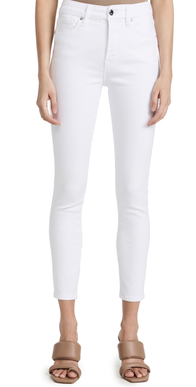 GOOD AMERICAN GOOD LEGS CROP JEANS WHITE001