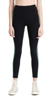 Splits59 River High Waist Airweight Stirrup Leggings In Black/jade