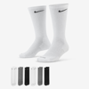 Nike Unisex Everyday Plus Cushioned Training Crew Socks (6 Pairs) In Multicolor,grey