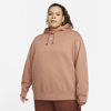Nike Sportswear Collection Essentials Women's Oversized Fleece Hoodie In Mineral Clay/white