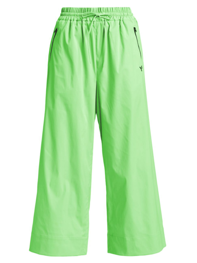 Adidas Originals Y-3 Wide-leg Pants In Super Green | ModeSens