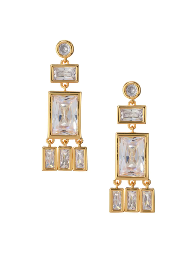 Luv Aj Baguette Shaker 14k Gold-plated & Cubic Zirconia Earrings