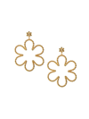 LUV AJ WOMEN'S DAISY 14K GOLD-PLATED & CUBIC ZIRCONIA ROPE EARRINGS